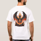 Das Feuer in Dir – Drachen-Emblem Brust + Feurig  T-Shirt (Rückseite)