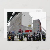 Das Feuer in San Francisco Postkarte (Vorne/Hinten)