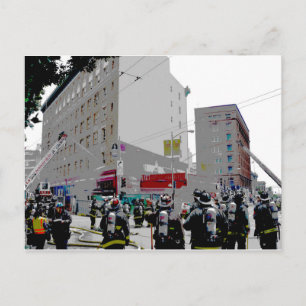 Das Feuer in San Francisco Postkarte