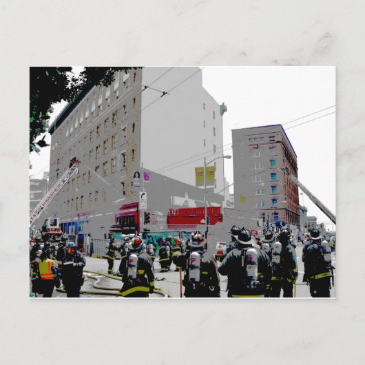 Das Feuer in San Francisco Postkarte (Vorderseite)