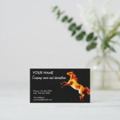 Das Feuer-Pferd Visitenkarte (Stehend Vorderseite)