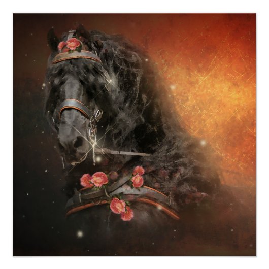 Das Feuerpferd - Glänzendes Poster (Vorderseite)