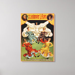 Das Feuerstein-hypnotische Rock-Tanz-Theater- Leinwanddruck