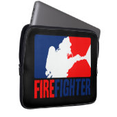 Das Feuerwehrmann-vibrierende Rote und das blau Laptopschutzhülle (Vorne Rechts)