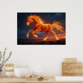 Das Feurige Pferd Poster (Küche)
