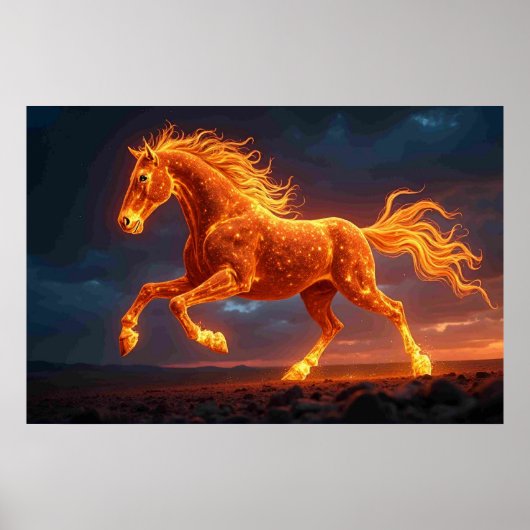 Das Feurige Pferd Poster (Vorne)