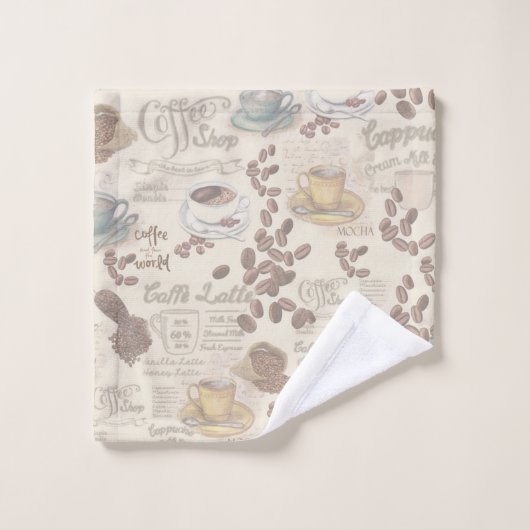 Das Fika Swedish Coffee Shop Bath Towel Set (Waschlappen)