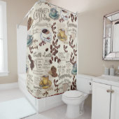 Das Fika Swedish Coffee Shop Duschvorhang (Beispiel)