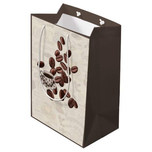 Das Fika Swedish Coffee Shop Mittlere Geschenktüte (Rückseite Schrägansicht)