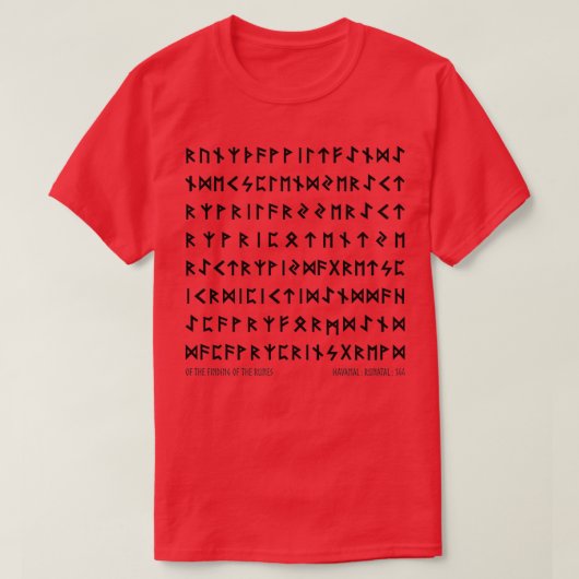 Das Finden der Runen T-Shirt (Design vorne)