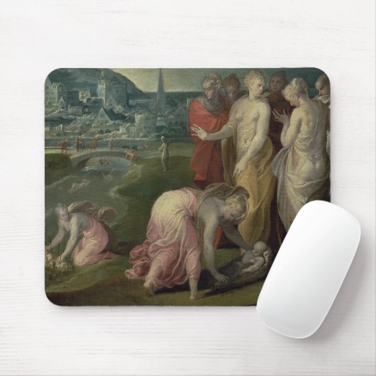 Das Finden von Mosese (Öl auf Leinwand) Mousepad (Mit Mouse)