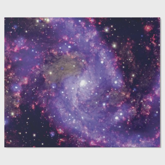 Das Fireworks Galaxy Outer Space Foto Geschenkpapier (Flach)