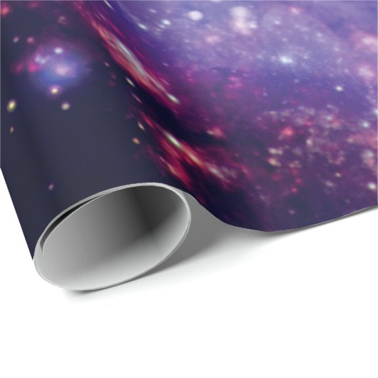Das Fireworks Galaxy Outer Space Foto Geschenkpapier (Rolleneckpunkt)