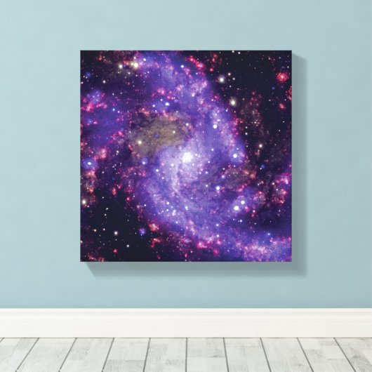 Das Fireworks Galaxy Outer Space Foto Leinwanddruck (Insitu (Holzboden))