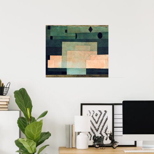 Das Firmament über dem Tempel (1922) von Paul Klee Poster (Heimbüro)