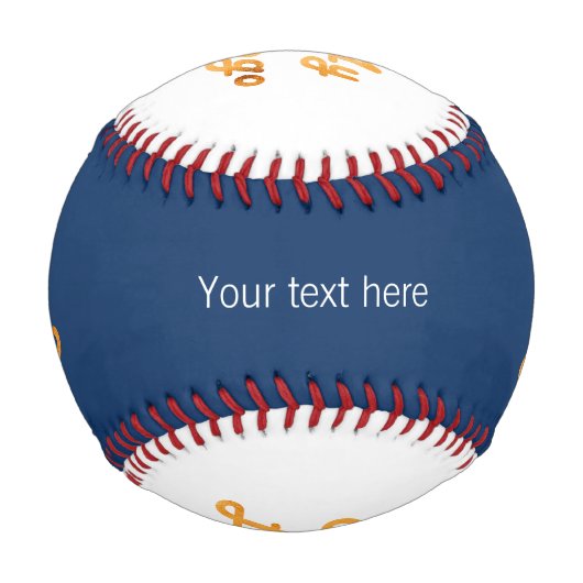 Das Firmenlogo blauer Text Baseball (Rückseite)