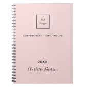 Das Firmenlogo rot pinkfarben Notizblock (Vorderseite)