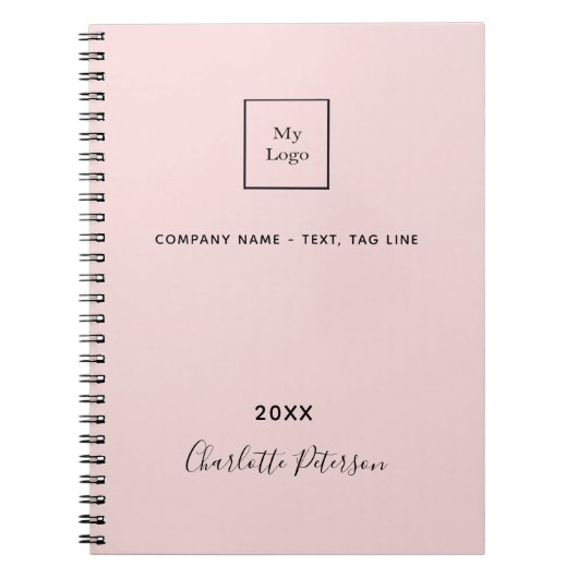 Das Firmenlogo rot pinkfarben Notizblock (Vorderseite)