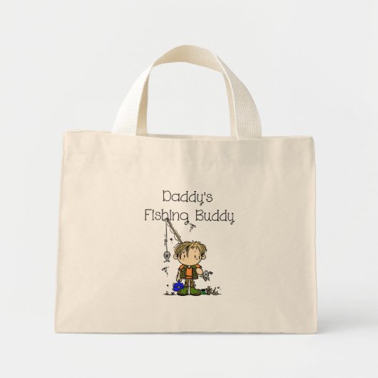 Das Fischen-Freund-Taschen-Tasche des Vatis Mini Stoffbeutel (Vorne)