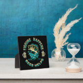 Das Fischen geschieht. Bier hilft! Fotoplatte (InSitu)
