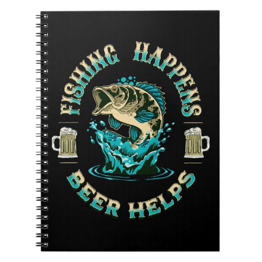 Das Fischen geschieht. Bier hilft! Notizblock (Vorderseite)