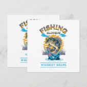 Das Fischen geschieht. Whiskey hilft! Einladung (Vorne/Hinten)