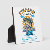 Das Fischen geschieht. Whiskey hilft! Fotoplatte (Vorderseite)