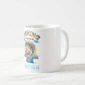 Das Fischen geschieht. Whiskey hilft! Kaffeetasse (VorderseiteRechts)