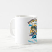 Das Fischen geschieht. Whiskey hilft! Kaffeetasse (Vorderseite Links)