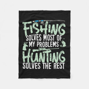 Das Fischen und das Jagen von Shirts löst meine Ar Fleecedecke