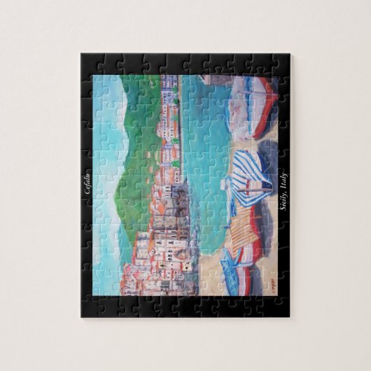 Das Fischerdorf von Cefalu - Puzzle (Vertikal)