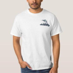 Das Fischherausspringen des Wasser-Shirts gerade T-Shirt