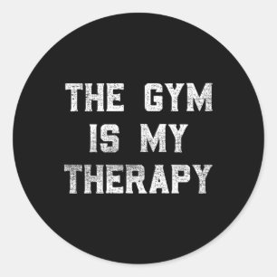 Das Fitnessstudio ist mein therapeutisches Lifting Runder Aufkleber