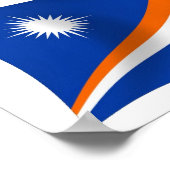 Das Flag-Poster der Marshallinseln drucken Poster (Ecke)