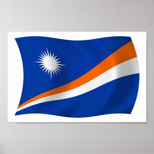 Das Flag-Poster der Marshallinseln drucken Poster (Vorne)
