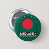 Das FlaggenEmblem von Bangladesch erschüttert Vint Button (Vorne & Hinten)