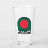 Das FlaggenEmblem von Bangladesch erschüttert Vint Glas (Vorderseite)