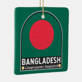 Das FlaggenEmblem von Bangladesch erschüttert Vint Keramikornament (Rechts)