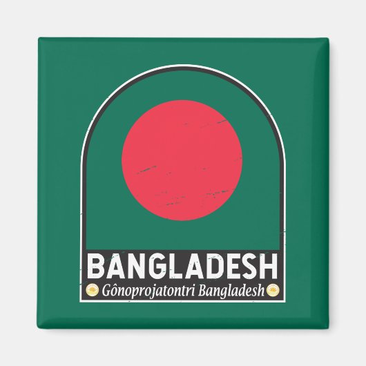 Das FlaggenEmblem von Bangladesch erschüttert Vint Magnet (Vorne)