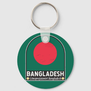 Das FlaggenEmblem von Bangladesch erschüttert Vint Schlüsselanhänger