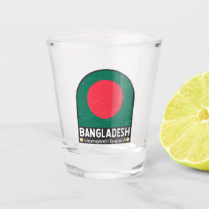 Das FlaggenEmblem von Bangladesch erschüttert Vint Schnapsglas