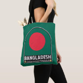 Das FlaggenEmblem von Bangladesch erschüttert Vint Tasche (Von Nahem)