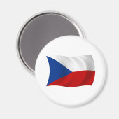 Das Flaggenmagnet der Tschechischen Republik Magnet (Vorderseite/Rückseite)