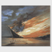 Das Flaggschiff des Zivilen Krieges gegen das Feue Geschenkpapier (Flach)