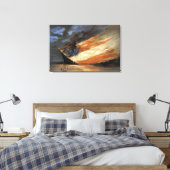 Das Flaggschiff des Zivilen Krieges gegen das Feue Leinwanddruck (Insitu (Schlafzimmer))