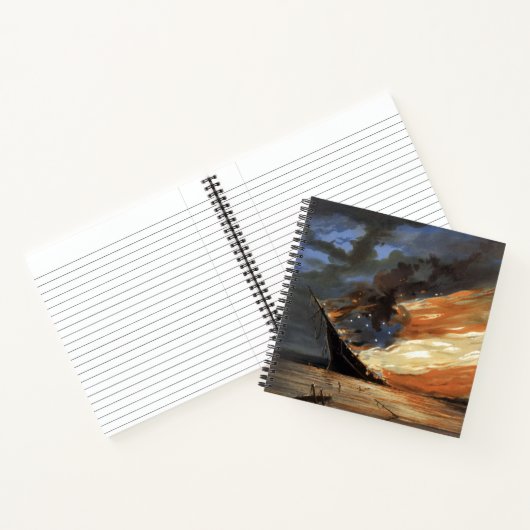 Das Flaggschiff des Zivilen Krieges gegen das Feue Notizblock (Innenseite)