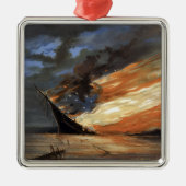 Das Flaggschiff des Zivilen Krieges gegen das Feue Ornament Aus Metall (Vorne)