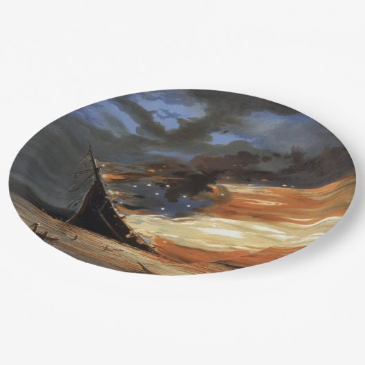 Das Flaggschiff des Zivilen Krieges gegen das Feue Pappteller (Schrägansicht)