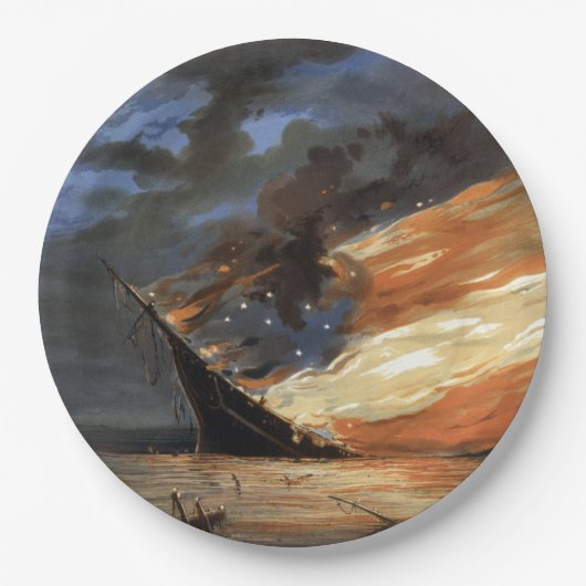 Das Flaggschiff des Zivilen Krieges gegen das Feue Pappteller (Vorderseite)