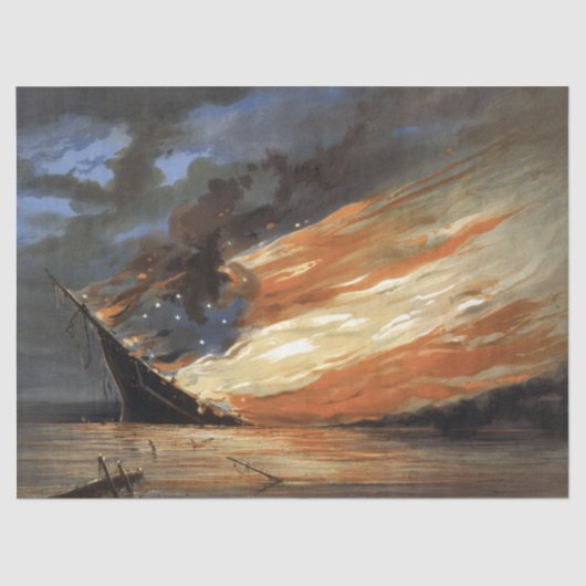 Das Flaggschiff des Zivilen Krieges gegen das Feue Seidenpapier (Vorderseite)